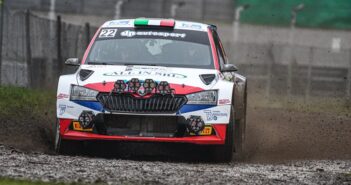 Roberto Daprà sulla Fabia R5 Evo nella gara finale del CIAR 2023 a Monza