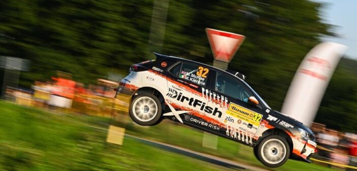 Il giovane Max Mc Rae in azione sulle speciali del Barum con l'Opel Corsa Rally4