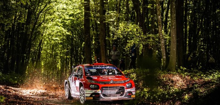 La Citroen C3 di Gryazin nel sottobosco delle prove Croate