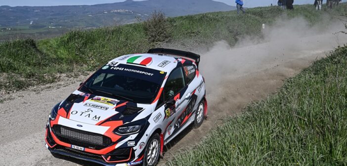 Matteo Fontana al volante della sua nuova Fiesta rally3 al Val d'Orcia