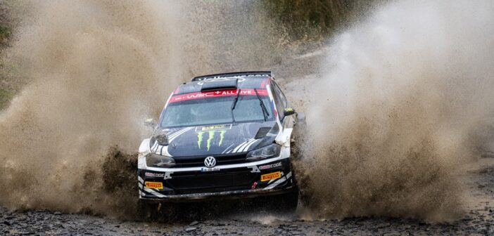 Petter Solberg nella sua ultima uscita in gara nel Galles WRC 2019