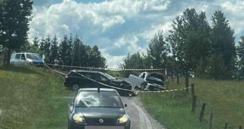 Il luogo dell'incidente al momento bloccato