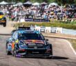 Kristoffersson in gara uno con la Klara Andersson alle spalle