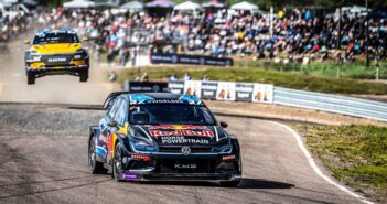 Kristoffersson in gara uno con la Klara Andersson alle spalle