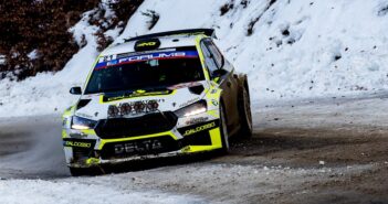 Gryazin in uno dei rari tratti innevati al Montecarlo