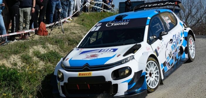 La Citroen C3 WRC di Gino in una foto di archivio