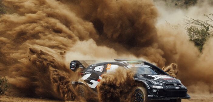 Evans nel finale di tappa sbuca dalla polvere africana