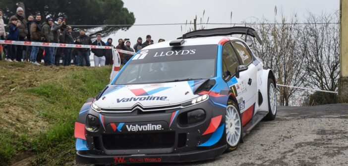 La C3 WRC di Gino in azione sulle stage di Canelli