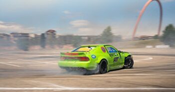 Il drift sull'improvvisato circuito del AMTS