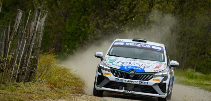 La Clio Rally5 di Greco dominatore tra le colline della langa