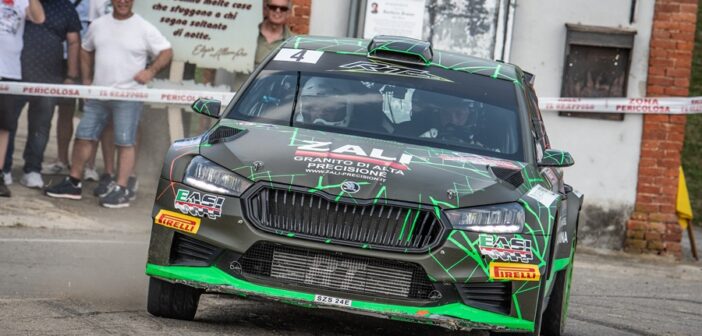 La Skoda Fabia RS di Carmellino sulle stage astigiane (Foto Rolling Fast)