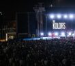 Il piazzale ricavato all'interno dell'isola bianca di fronte al palco gara dove si sono esibiti i The Kolors