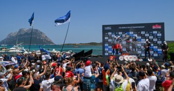 WRC ITALIA, AMBIZIONI (ROMA) E CERTEZZE (SARDEGNA) Il podio live alla fine della power stage