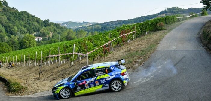 Roberto Daprà leader provvisorio del campionato in azione ad Alba