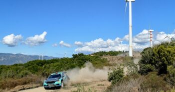 Alberto Battistolli nella speciale del campo eolico di Tula dell'anno passato